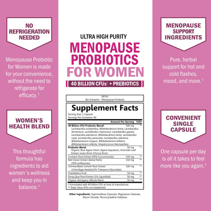 Menopause Supplements for Women - 40B CFU Menopause Probiotics for Women
