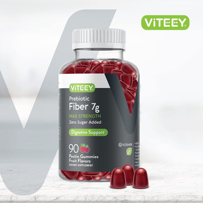 Prebiotic Fiber Gummies 7G Extra Strength [Zero Sugar Added] Digestive Heath Regularity