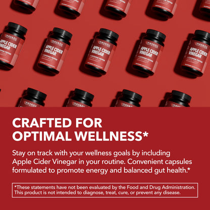 Apple Cider Vinegar Capsules with Cayenne Pepper, 60 Count, 2-Month Supply | 500mg ACV Per Serving for Appetite, Cravings, and Bloating Relief, Vegan, Non-GMO, Easy-to-Take Capsules, 60-Day Supply
