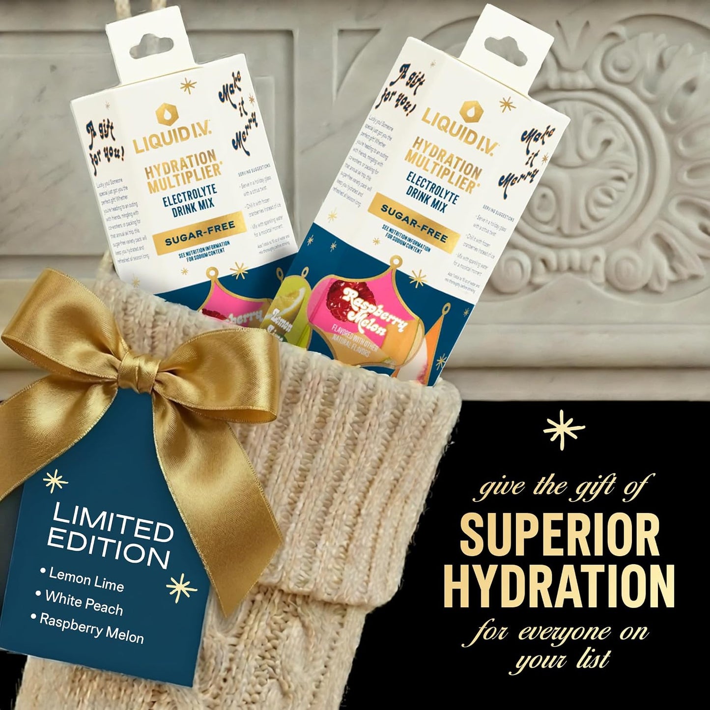 Liquid I.V.® Hydration Multiplier Sugar-Free Sample Pack- Raspberry Melon, Lemon Lime, and White Peach - 4 Pack (12 Sticks)