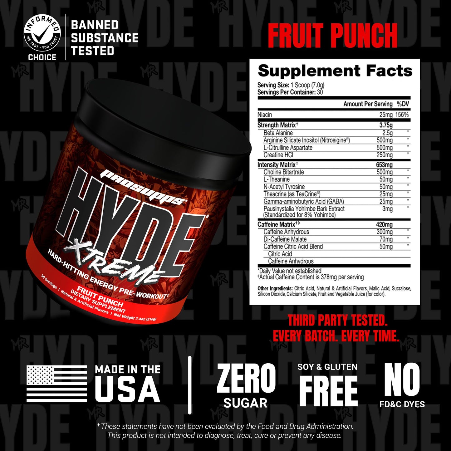ProSupps Mr. Hyde Xtreme Pre Workout Powder with Creatine, Beta Alanine & Caffeine – Extreme Energy, Pumps, Focus & Performance - Fitness & Gym Supplements for Men & Women (Pixie Dust, 30 Servings)