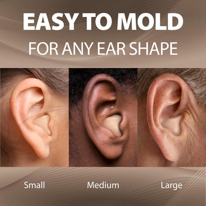 PQ Silicone Ear Plugs for Sleeping - 15 Wax Earplugs for Sleep and Swimming Ear Plugs