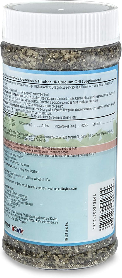 Kaytee Hi-Calcium Grit for Small Birds - Jar 21 oz