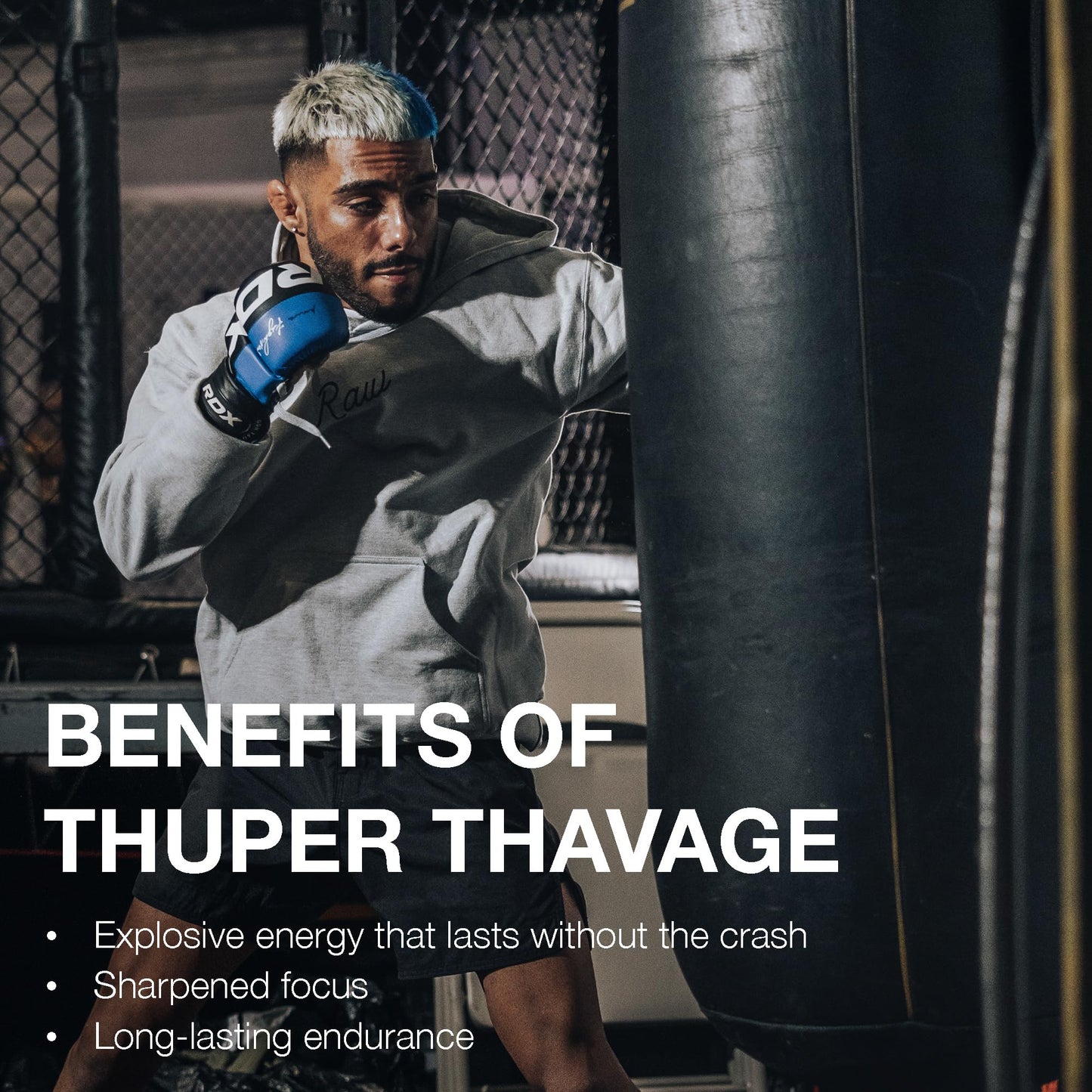 RAW Thuper Thavage Pre Workout Powder - High-Stim Preworkout with Creatine, Beta Alanine, L-Citrulline & Caffeine - Chris Bumstead Gym & Fitness Supplement for Men & Women - Watermelon Grape