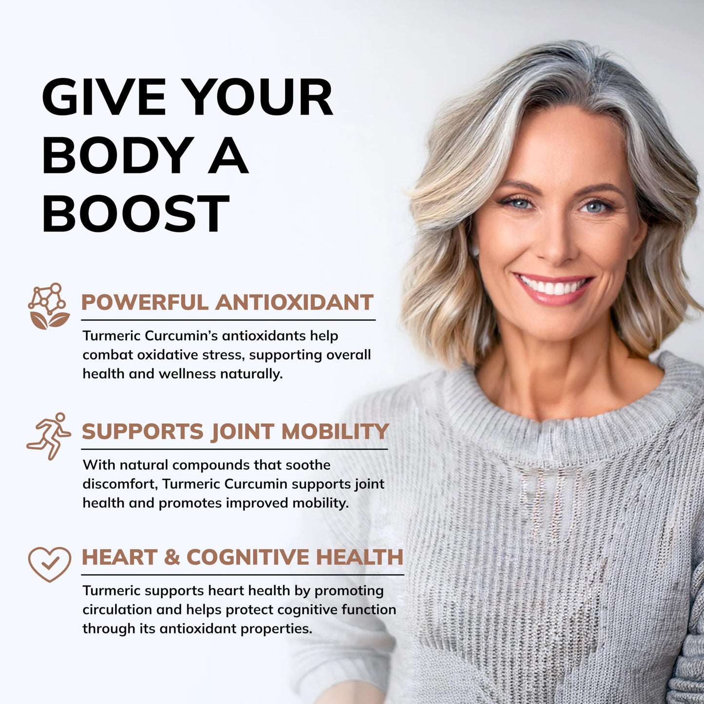 aSquared Nutrition Turmeric Curcumin 1300mg with BioPerine Black Pepper Extract - 180 Capsules - with 95% Curcuminoids, 100% Natural Tumeric Root Powder Supplements, Pure & Joint Stiffness Pills