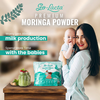 Go-Lacta® Super Moringa Powder: Boost Breast Milk Naturally! 30 3g Packets of Pure