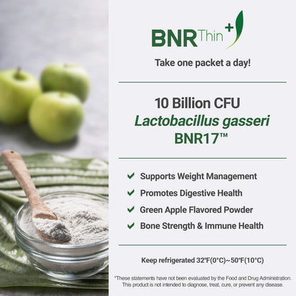 BNRThin Plus, Weight Management Probiotic Powder, 10 Billion CFU Guaranteed, Lactobacil