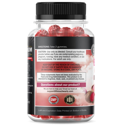 Sugar Free Beet Root Gummies - Strawberry Flavor, 120 Count