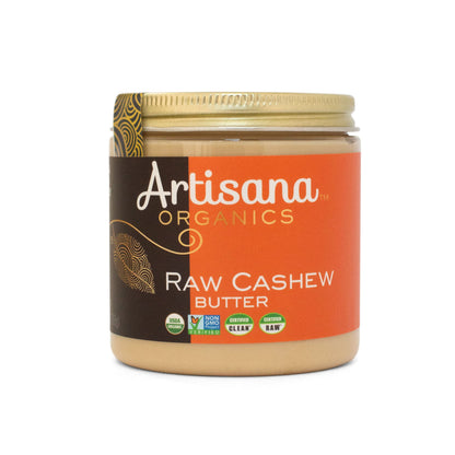 Artisana Organics Raw Cashew Butter - No Sugar Added, Vegan and Paleo Friendly, Non GMO, 14oz Jar