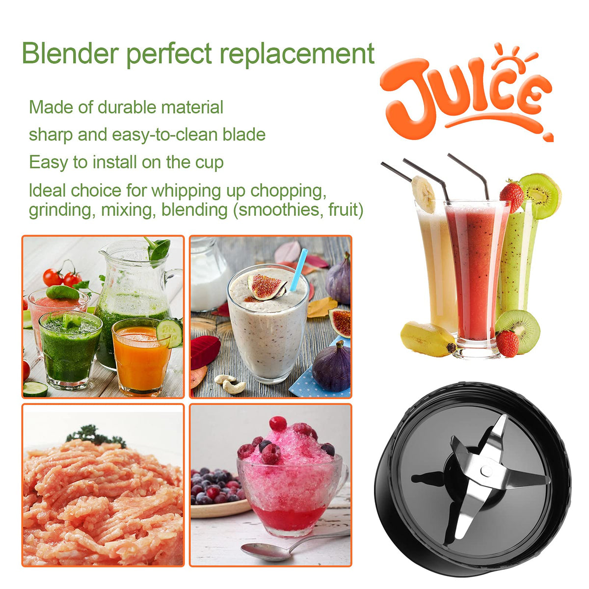 1-pack Magic Bullet Replacement Parts Cross Blades Compatible with Magic Bullet 250w
