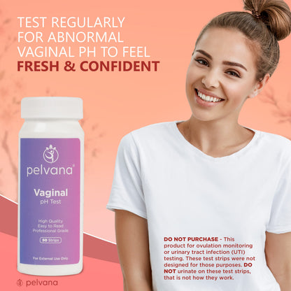 Pelvana Vaginal pH Balance Test Strips for Women 50 Strips - Vaginal pH Test Strips