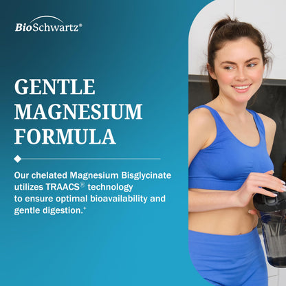 Magnesium Bisglycinate Chelated Supplement -180 Capsules