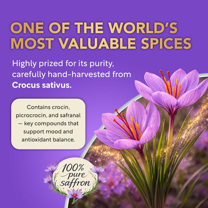 Saffron Supplements for Women 88.5mg Mood | Focus | Vision | Energy Support