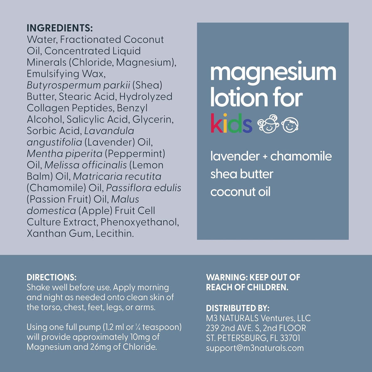 Lavender Magnesium Lotion Family Bundle with Adult & Kids Versions