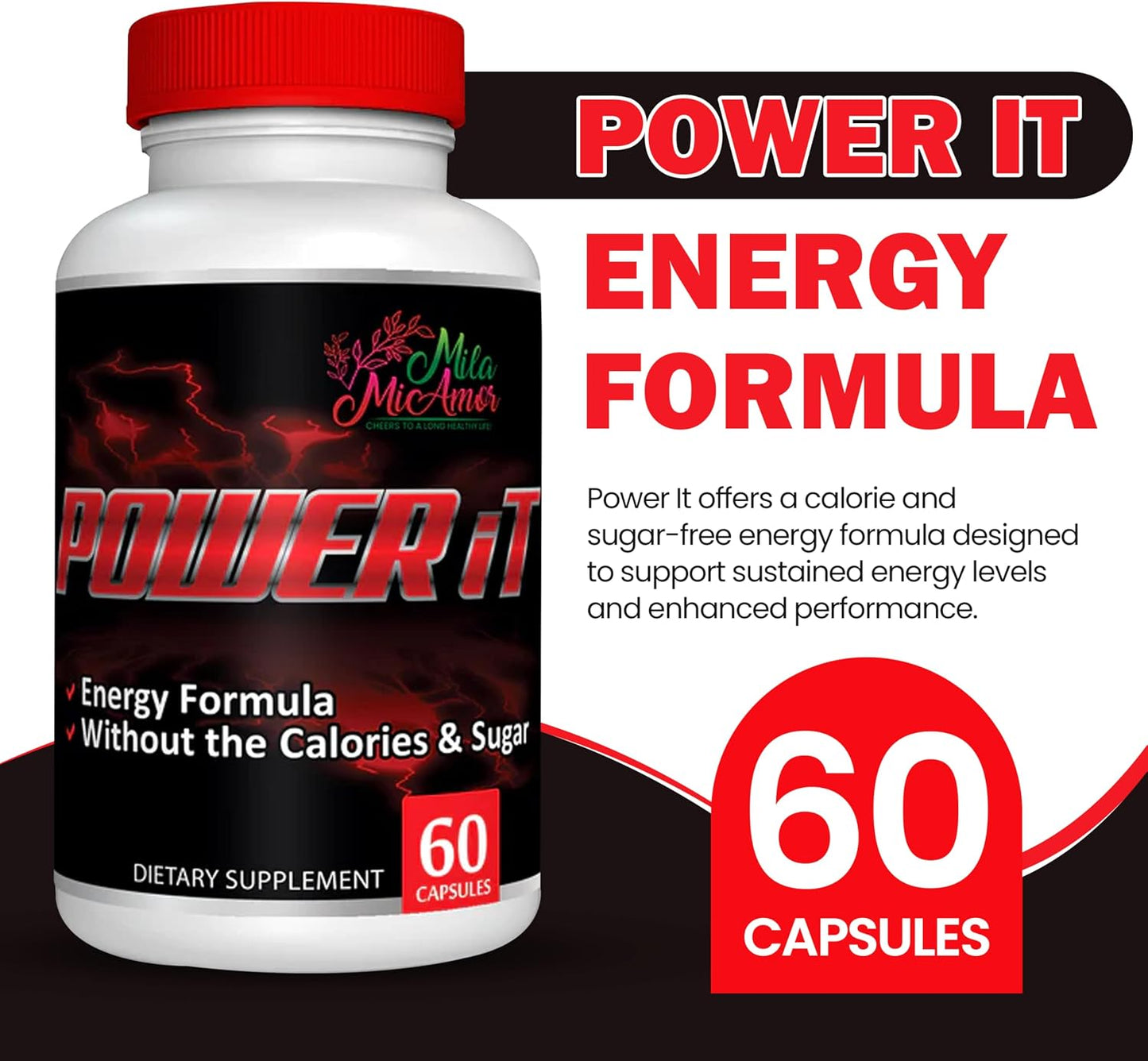 Power It – Daily Wellness Support with Key Ingredients – No Added Sugar – 60 Capsules