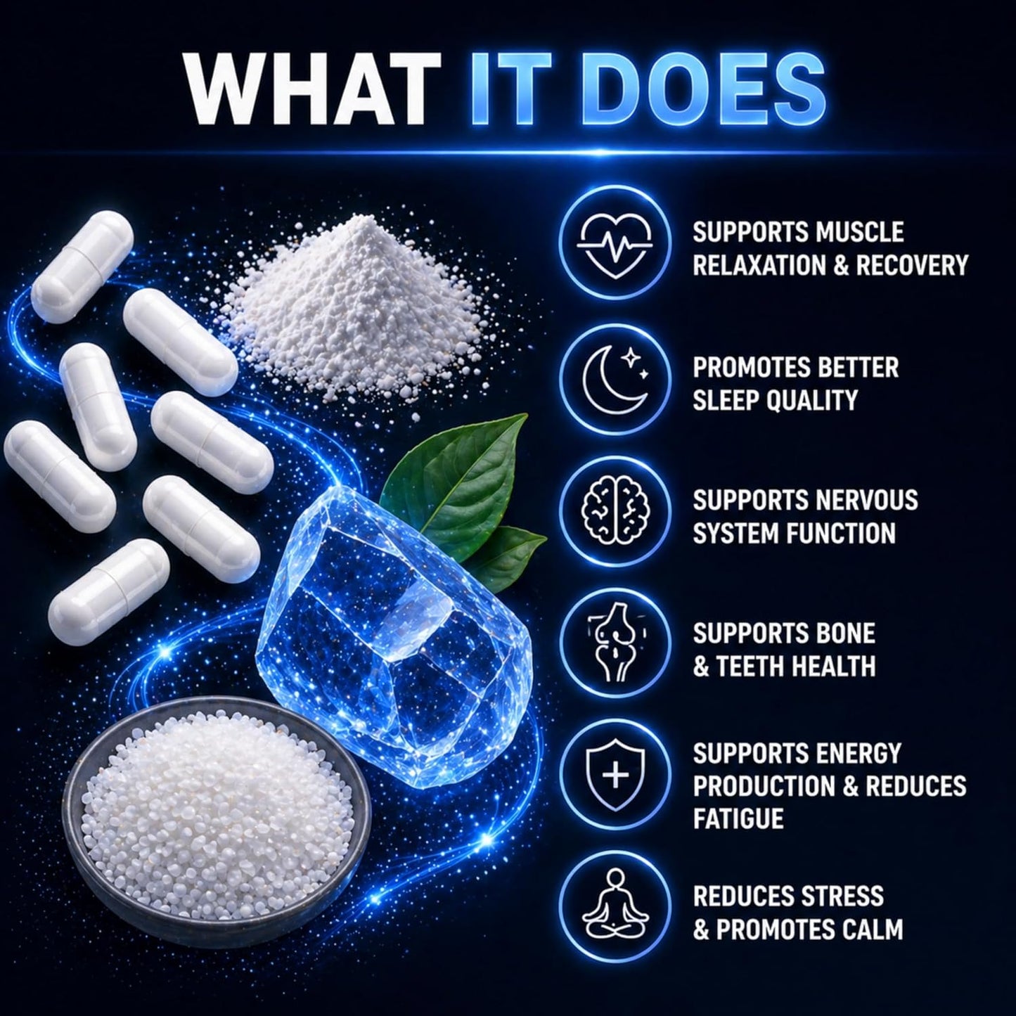 Magnesium Glycinate Complex, 120 Vegan Capsules, 9-in-1 Formula with 6 Advanced Forms, Supports Muscle Performance, Maximum Absorption