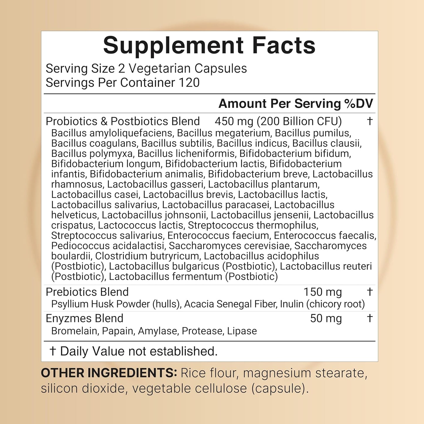 NatureBell Probiotic 200 Billion CFU – 40 Strains Per Serving | 240 Veggie Capsules with Prebiotics and Probiotics – Full Spectrum Complex with Enzymes – Daily Probiotics for Women & Men