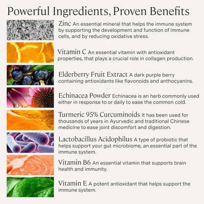 Stonehenge Health Dynamic Immunity Daily Supplement 10-in-1 Immune Boosters Zinc, Elderberry, Echinacea, Vitamin C & Probiotic L. Acidophilus – Supports Immune System & Respiratory Health, 60 Capsules
