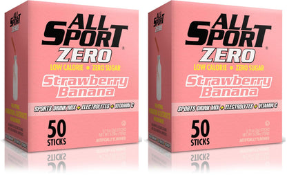 All Sport Zero Powder Sticks, Sugar Free, Strawberry Banana, 50 Count