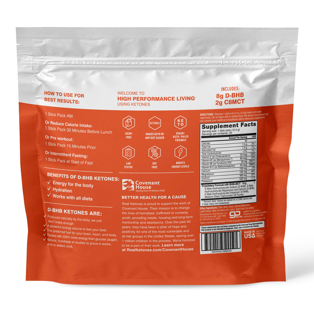 MCT & BHB Exogenous Ketones Drink Mix Packets - Real Ketones Elevate Keto Electrolytes