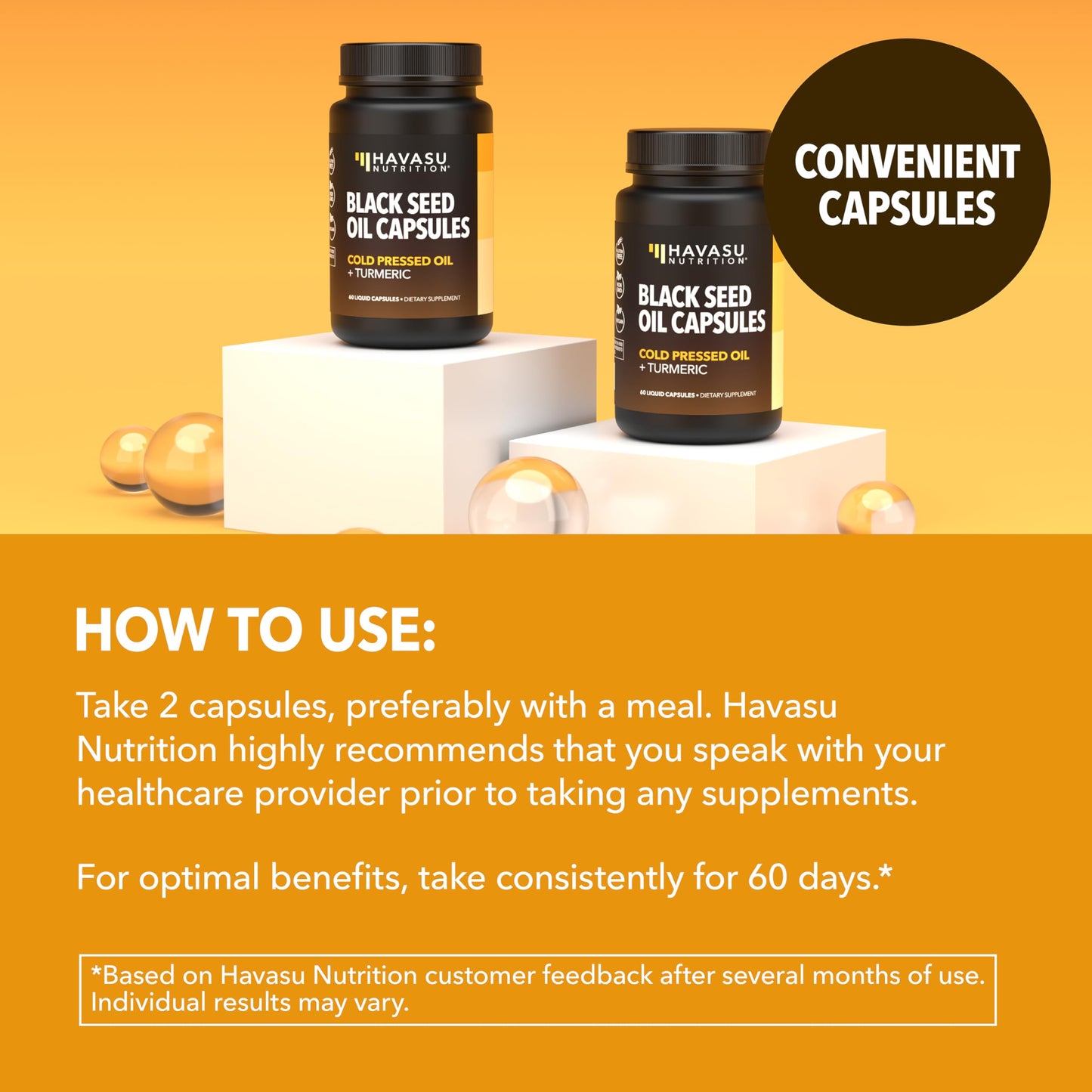 Black Seed Oil Capsules, Vegan, Non-GMO, Cold-Pressed Nigella Sativa, 90ct | 1500mg Per Serving Black Cumin Supplement for Skin Health, Immune Function, and Digestive Health, Unflavored, 30 Servings