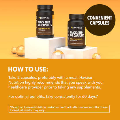 Black Seed Oil Capsules, Vegan, Non-GMO, Cold-Pressed Nigella Sativa, 90ct | 1500mg Per Serving Black Cumin Supplement for Skin Health, Immune Function, and Digestive Health, Unflavored, 30 Servings