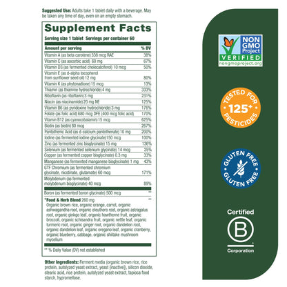 MegaFood Men's 40+ One Daily Multivitamin for Men With Vitamin B, Vitamin D3, Selenium