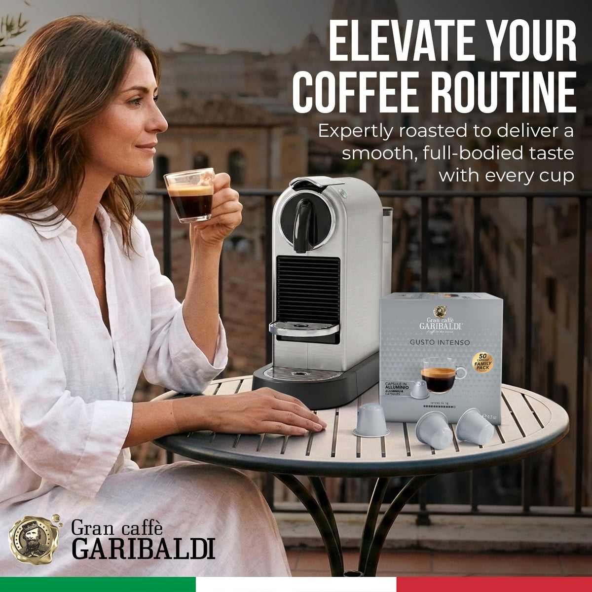 Gran Caffè Garibaldi Espresso Pods, Decaffeinato, 50Count