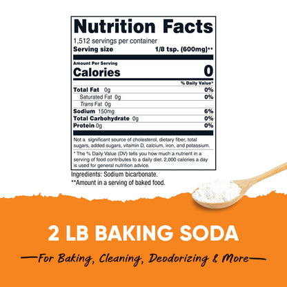 Nutricost Pantry Baking Soda (2 LBS) - For Baking, Cleaning & Deodorizing