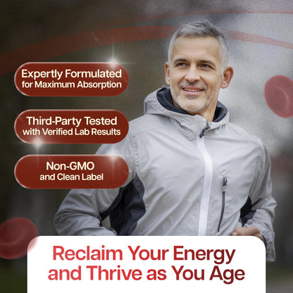 Benevolent Pure CoQ10 200mg Softgels with BioPerine® for Max Absorption, Ubiquinone Coenzyme Q10 Supplement for Heart Health, Energy Production, Healthy Aging & Antioxidant Support, 100 Softgels
