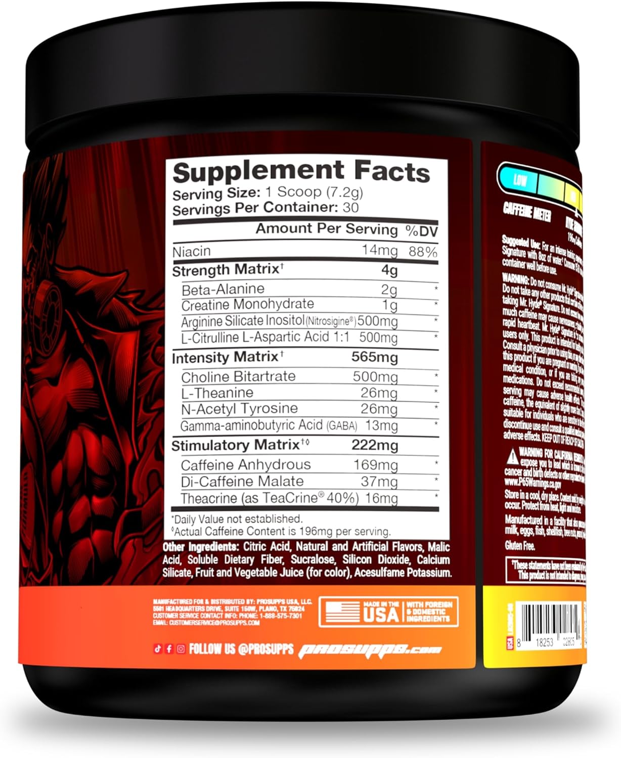 ProSupps Hyde Signature Sustained Pre-Workout, Fruit Punch and Creatine 300 Bundle