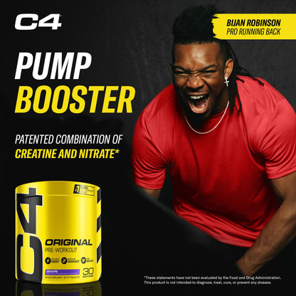 Cellucor C4 Original Pre Workout Powder Grape Sugar Free Preworkout Energy