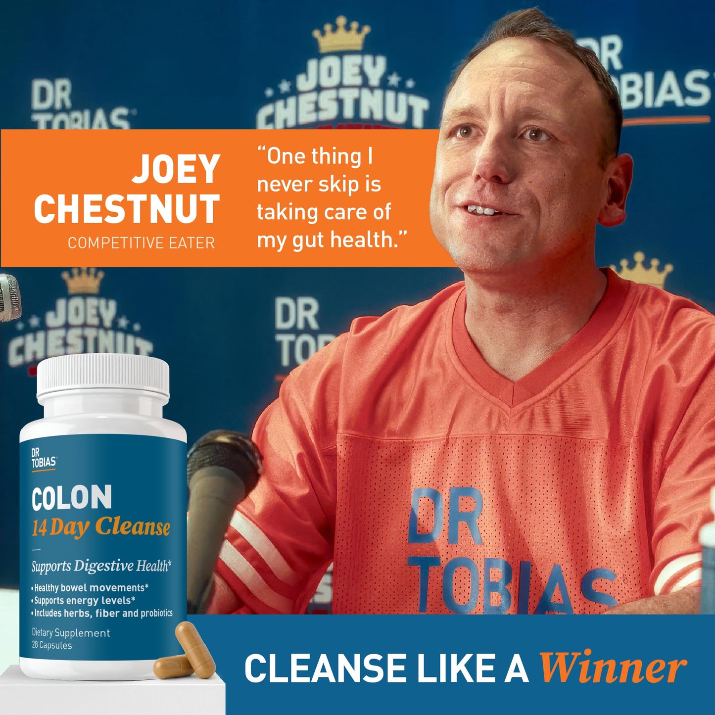 Dr. Tobias Colon 14 Day Cleanse | Supports Digestion & Gut Health | Colon Cleanse Detox | Constipation Relief & Gut Health Support for Women & Men | Psyllium + Senna + Probiotics | 28 Capsules
