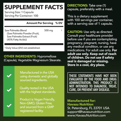 Saw Palmetto for Men, DHT Blocker and Prostate Health Supplement, 120 Count | Potent 3X Formula with Pumpkin Seed Oil and Stinging Nettle, Bladder and Urinary Support, Vegan, Non-GMO, 2-Month Supply