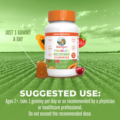 MARYRUTH'S Kids Vitamins | Multi | Sugar Free | 2 Month Supply | Kids Multivitamin Gummies for Ages 2+ | Vegan | Only 1 Gummy a Day | 60 Count