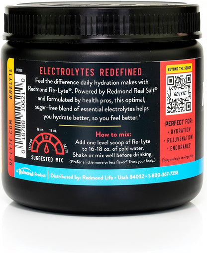 REDMOND Re-Lyte Sugar Free Electrolyte Powder Mix (Strawberry Lemonade) | Zero Sugar Electrolytes, Hydration Powder