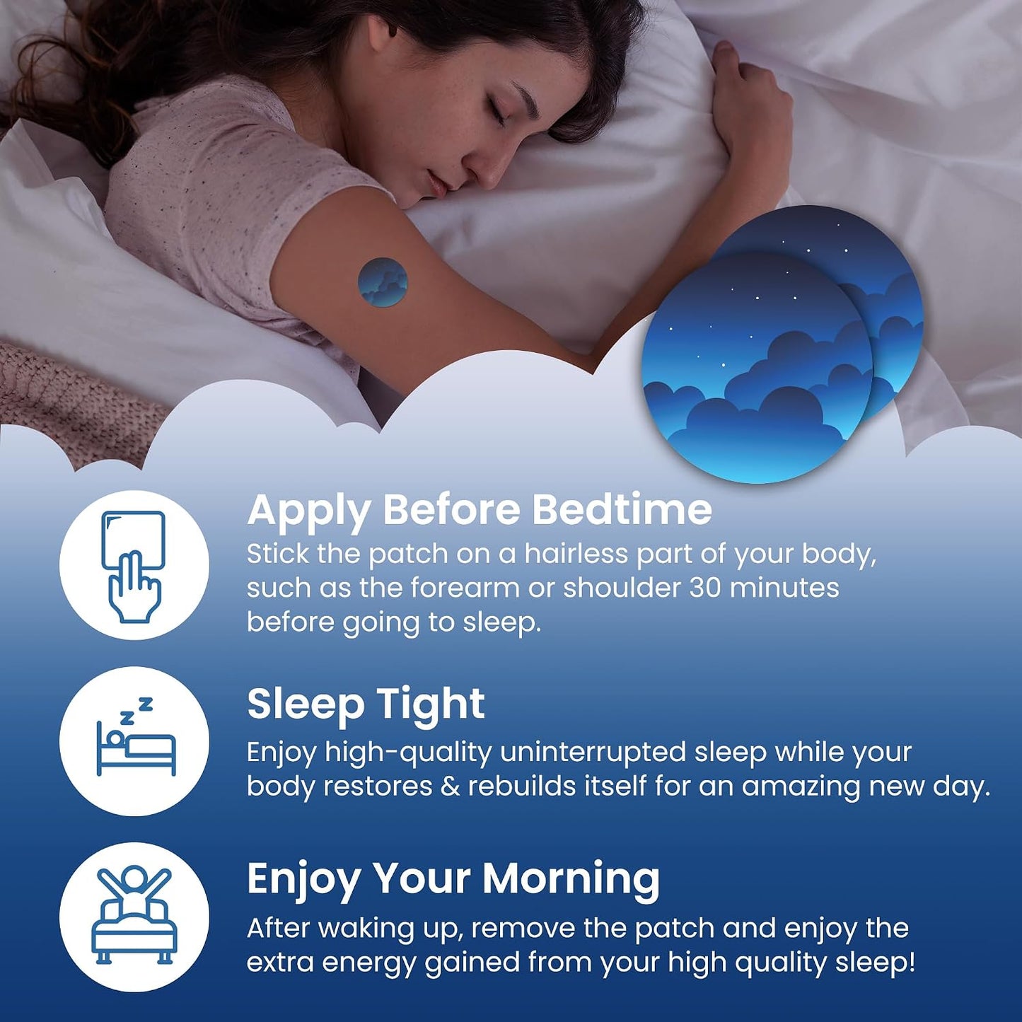 VIORY Sleep Patches for Adults Extra Strength | Easy-to-Apply Sleep Patch | With Melatonin & Valerian, Relax & Wake Up Refreshed, Long-Lasting Night Comfort For Men & Women, 60 Patches