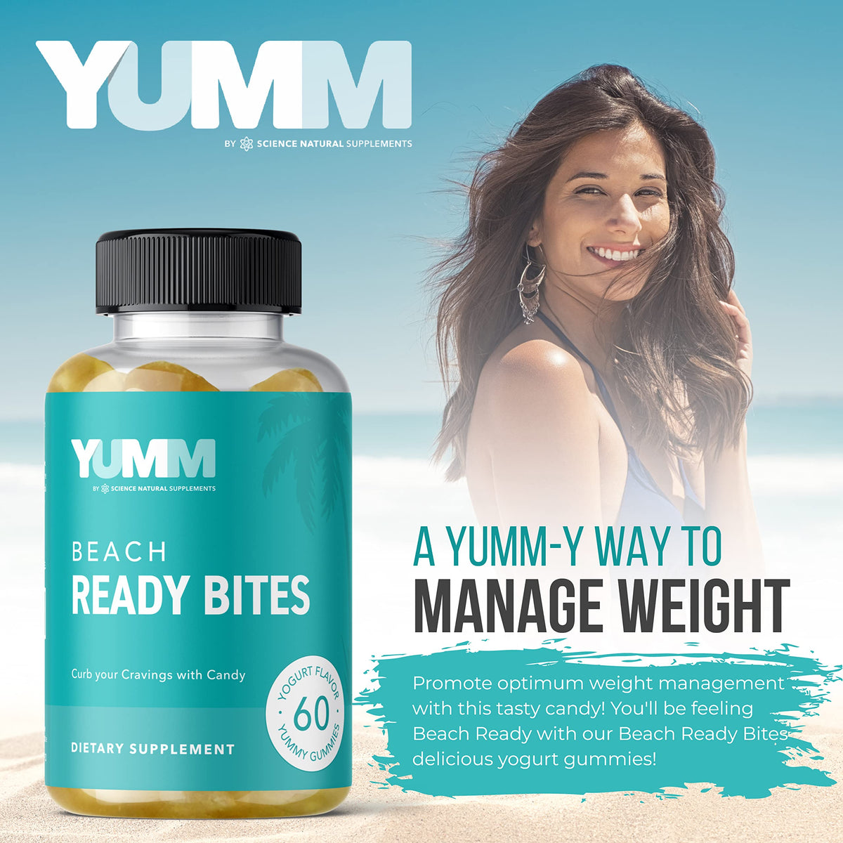Science Natural Supplements Yumm Beach Ready Bites Formulated to Support Weight