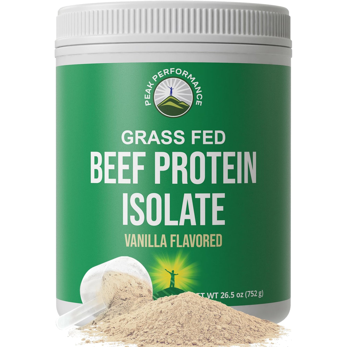 Grass Fed Beef Protein Powder - Lactose Free Great Tasting Beef Protein Isolate. Complete Animal Based Non Dairy Paleo Carnivore Supplement for Prime Muscle Building. No Whey. Unflavored
