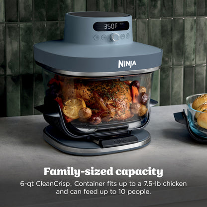Ninja Crispi Pro Glass Air Fryer, 6-in-1, Cyberspace, AS101CY