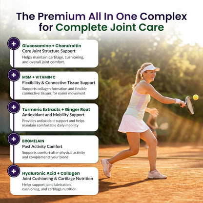 ForestLeaf Glucosamine Chondroitin MSM Joint Supplement Complex - 1200mg - 120 Caps