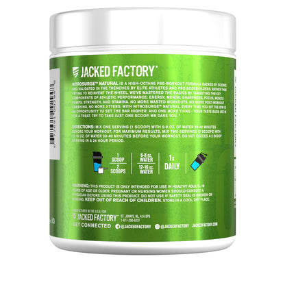 Jacked Factory Nitrosurge Naturally Flavored Pre Workout Supplement - Endless Energy