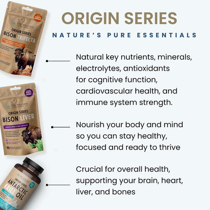 Bison Liver, 100% Grass-Fed Freeze-Dried Organ for Collagen & Skin, 90ct