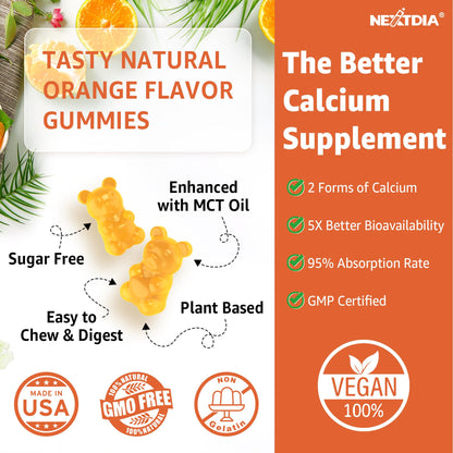 Calcium Gummies with Turmeric for Women & Men - Calcium 1200mg with Vitamin D3 K2 B12 5000 IU & Zinc, Suger-Free Calcium Supplement for Bone, Muscle Strength & Immune Support - Vegan(120 Count)