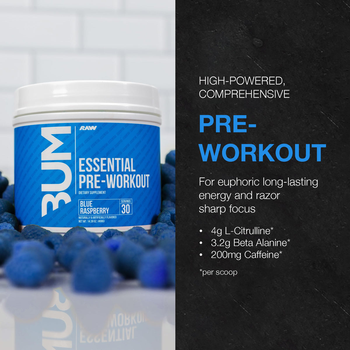 RAW Whey Isolate Protein Powder & Essential Pre-Workout Powder Bundle (Vanilla Oatmeal
