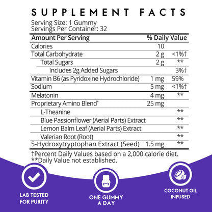 SugarbearPro Sleep Aid Gummies for Adults with Melatonin 4mg, Magnesium, L-Theanine