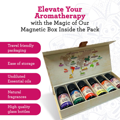 GuruNanda Essential Oils Set for Diffusers, 100% Pure, Aromatherapy, Massage, Skin Care