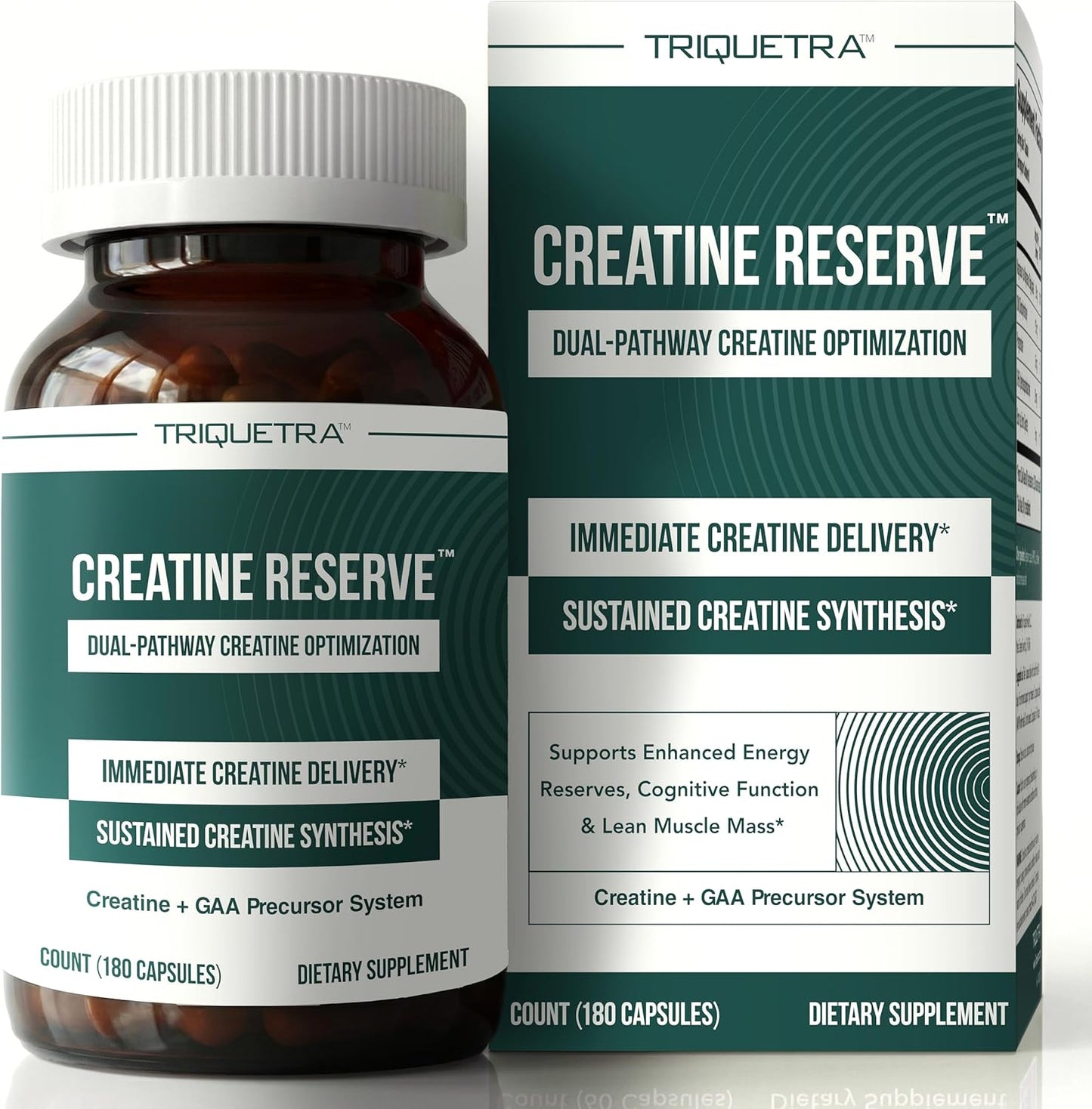 Creatine Reserve™ - Creatine Monohydrate Plus GAA for Mind, Muscle & Energy Support - Dual Pathway Delivery Creatine Supplement for Women & Men - Active B Vitamins & Taurine, Non-GMO (1 month supply)