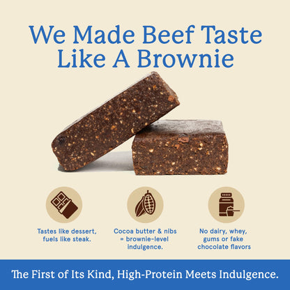 Equip Foods High Protein Prime Bars – Grass Fed Beef Protein, Collagen & Tallow – Gut Friendly, Gluten Free 20g Protein Bars - Only Real-Food Ingredients - Peanut Butter Chocolate, 12 Count