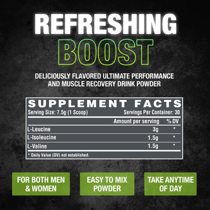 Nutrex Research - BCAA Powder 6000 Amino Acid - 6 Grams of BCAAs Amino Acids Supplement for Post Workout Recovery & Muscle Growth - Amino Energy Workout Recovery Drink (Watermelon - 30 Servings)